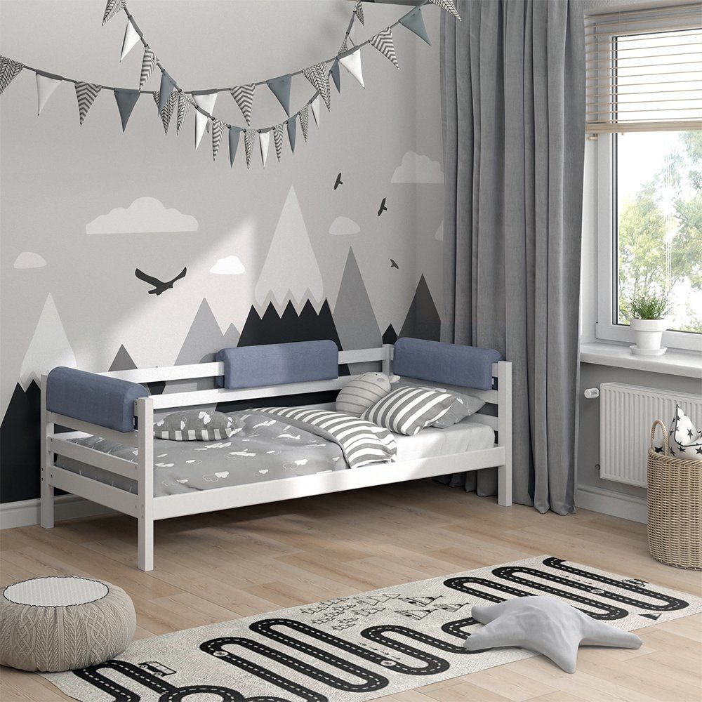 Bettumrandung Bettkantenschutz für Kinderbett Grau 70 cm VitaliSpa®, Höhe 20 mm, (1-tlg)