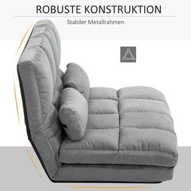 HOMCOM Schlafsofa Bodenstuhl 2 in 1 mit verstellbarer Rückenlehne
