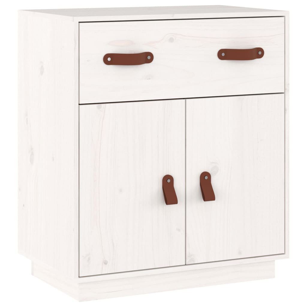 vidaXL Sideboard Sideboard Weiß 65,5x40x75 cm Massivholz Kiefer (1 St)