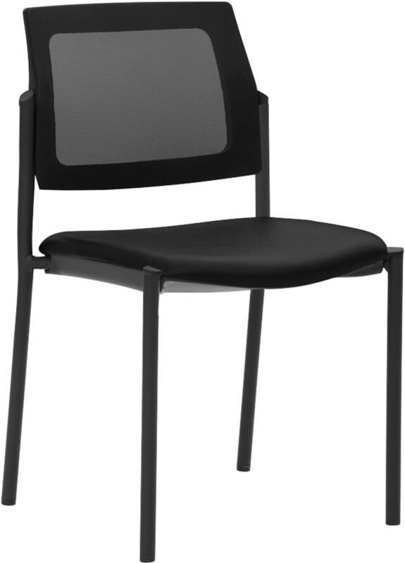mayer sitzmöbel Stapelstuhl Stoff Ohne Armlehnen Schwarz 2519 490 x 560 x 830 mm 2 Stück