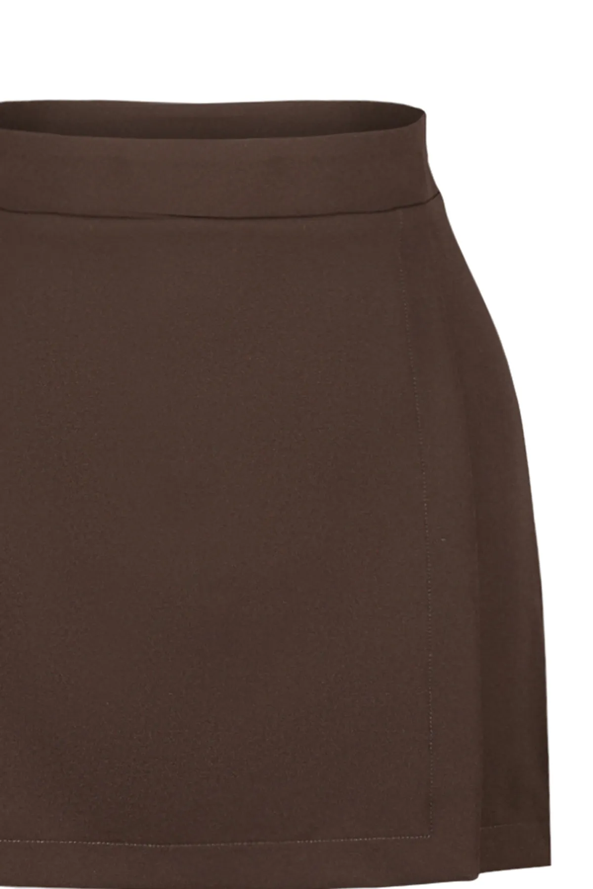 Trendyol Collection  Bitterbrauner zweireihiger gewebter Shortsrock TWOAW20SR0072
