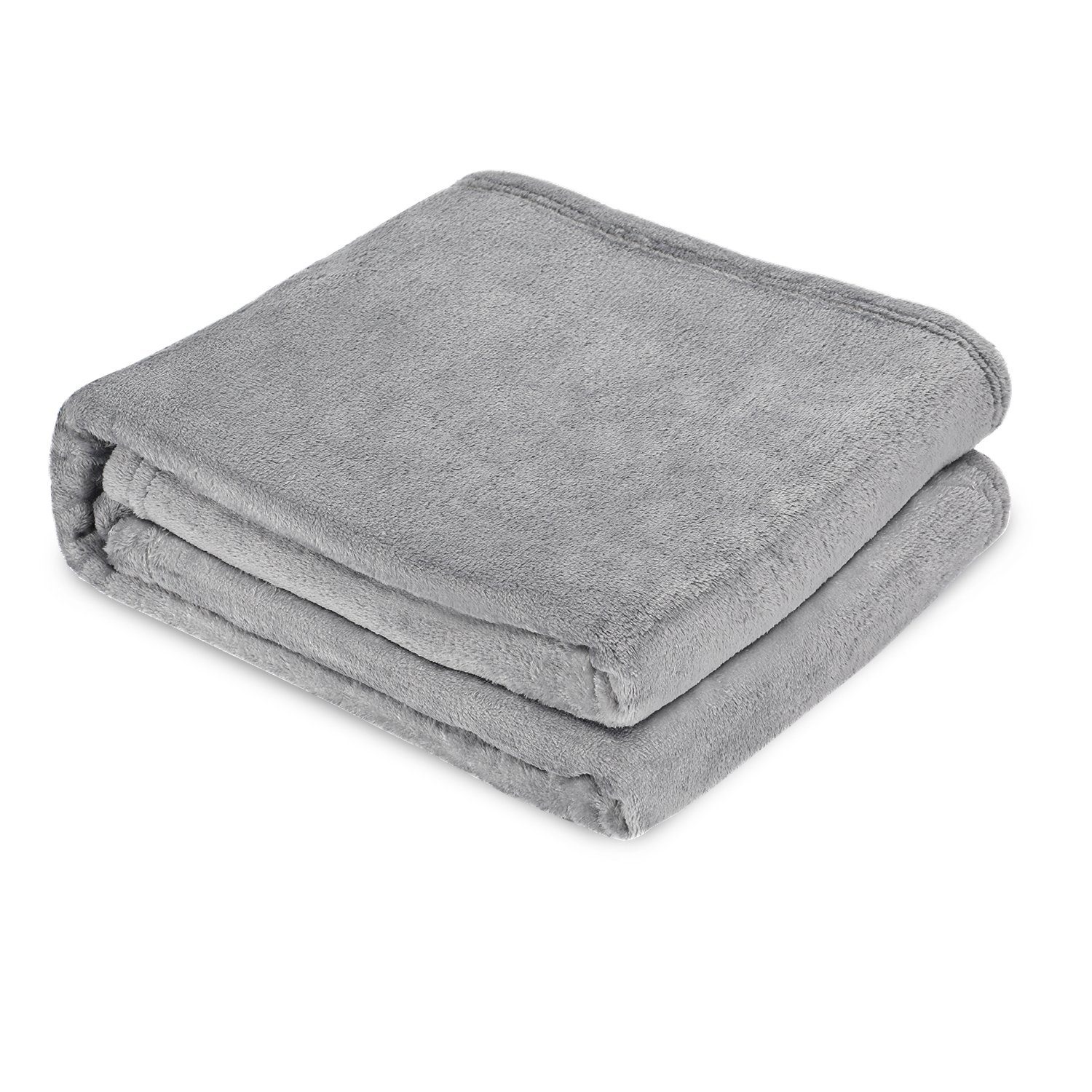 Wohndecke Premium Kuscheldecke, Anthrazit Grau, super weichem Uni Fleece, Yakimz
