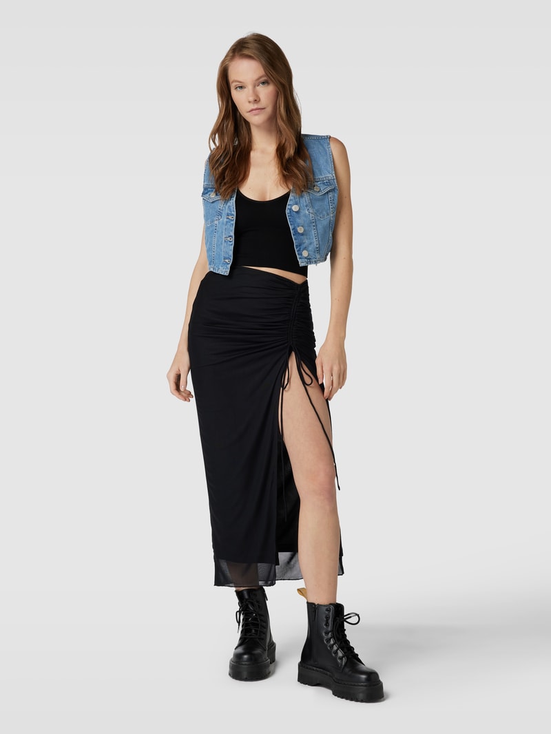Cropped Weste in Denim-Optik in jeans
