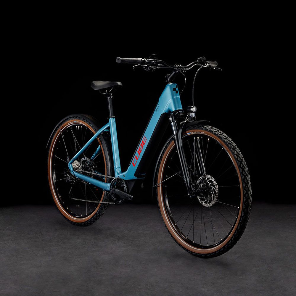 Cube Nuride Hybrid Performance 500 Allroad Easy Entry metalblue´n´red kaufen | Bike-Discount