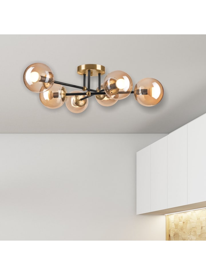 Licht-Erlebnisse Deckenlampe in Gold Schwarz günstig kaufen onesize