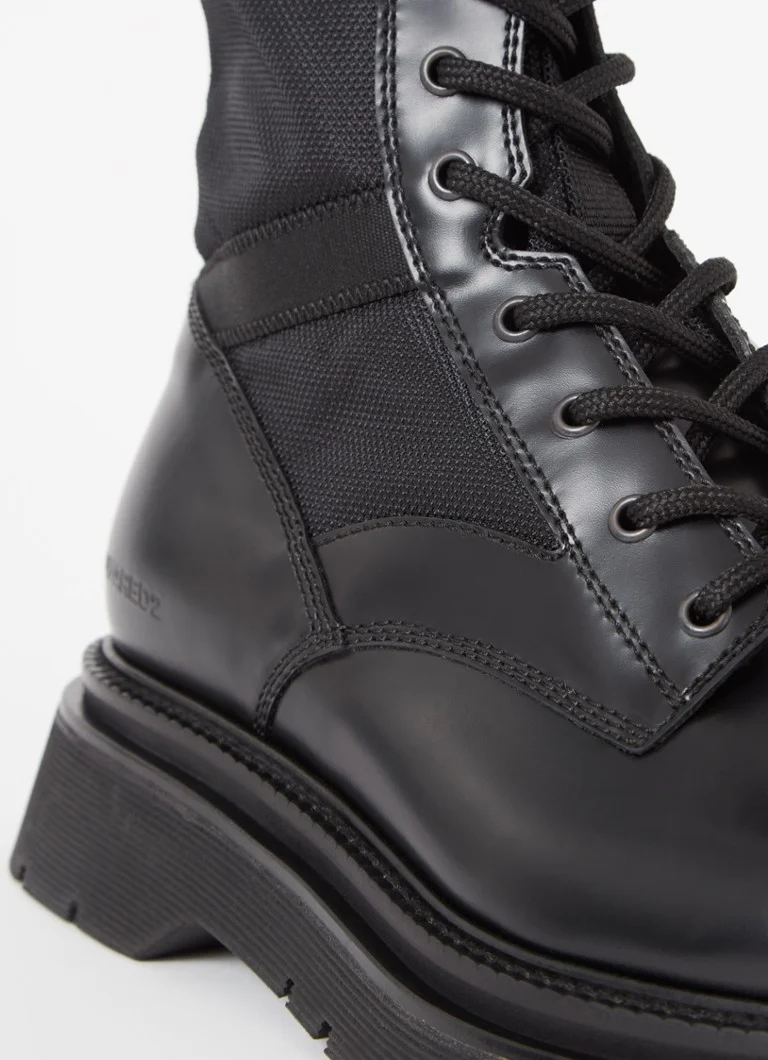 Ghete cu șireturi din piele militară Dsquared2 D2Q2