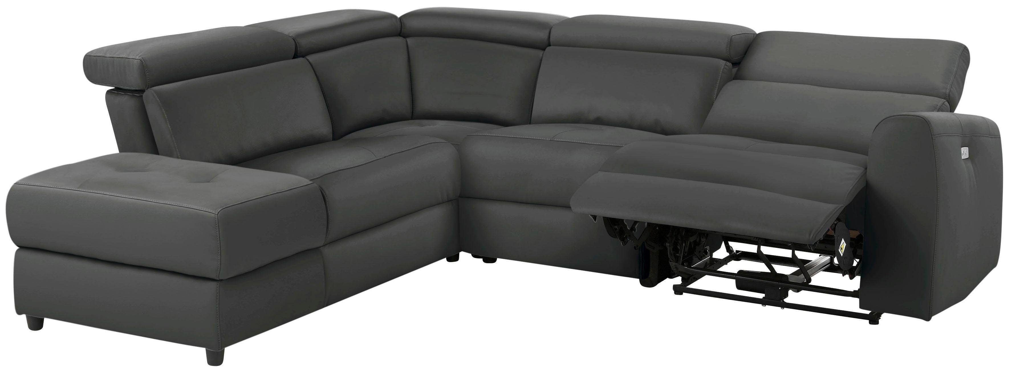 Home affaire Ecksofa Sentrano, auch mit elektrischer Funktion mit USB-Anschluß, in 4 Bezugsvarianten
