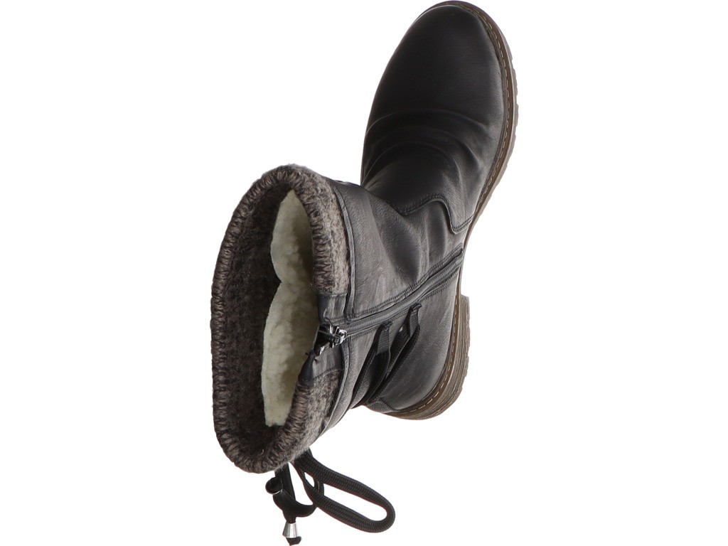 RIEKER Schnür-Stiefeletten schwarz
