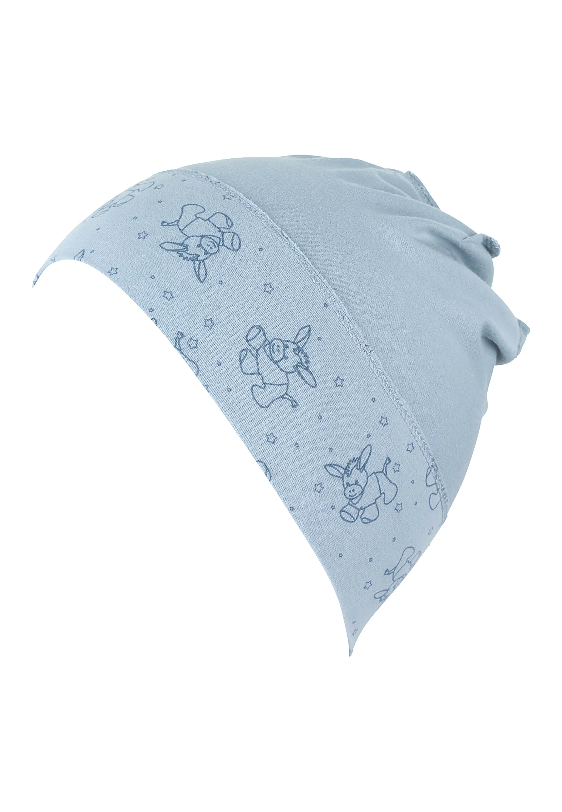 GOTS Slouch-Beanie aus Jersey (Bio) in Hellblau