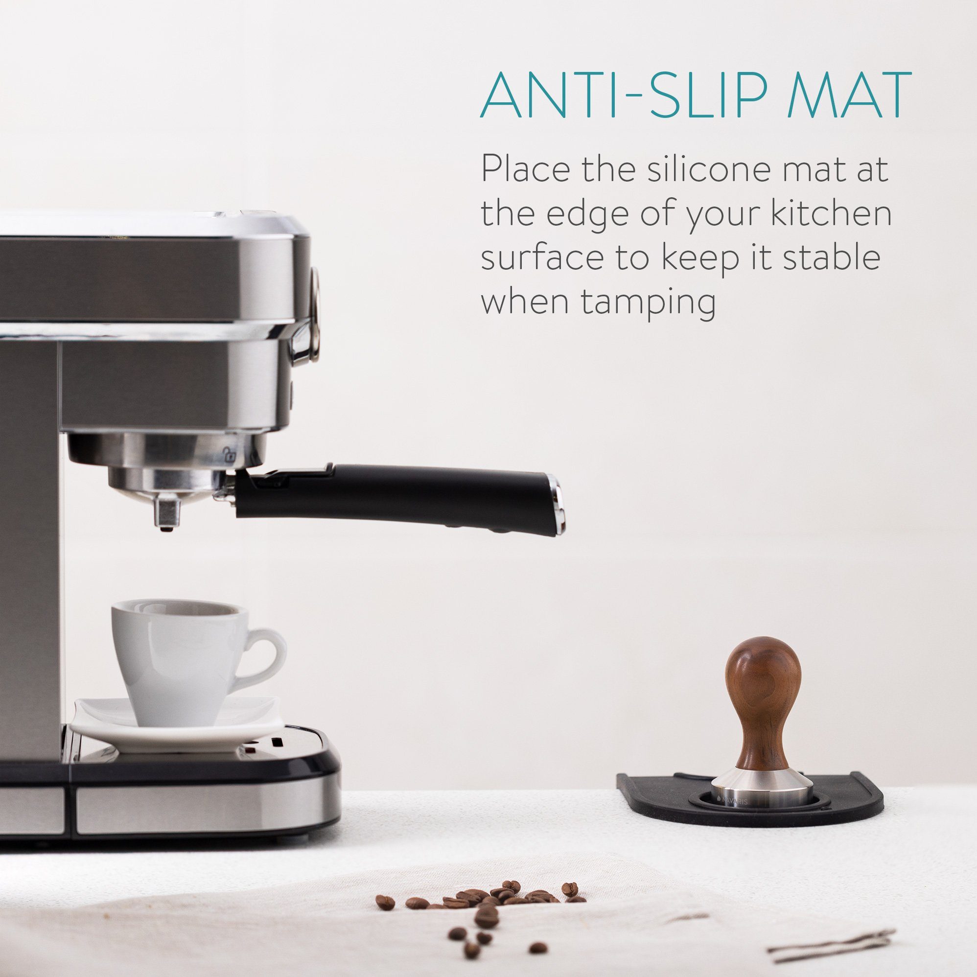 Navaris Druckbrüh-Kaffeemaschine Espresso Tamper für Kaffee 51mm - Stempel Stampfer für Siebträger
