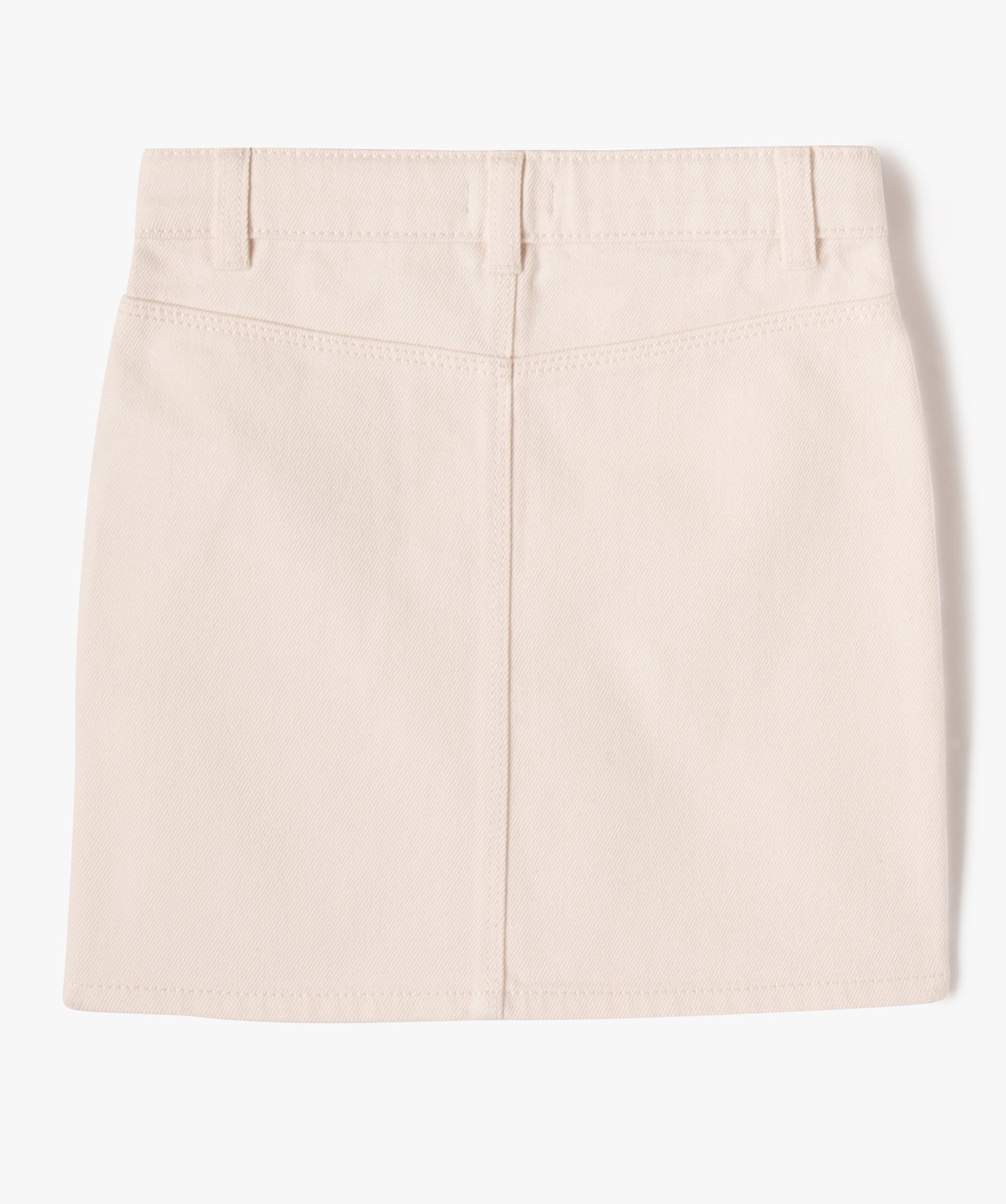 Jupe courte en toile denim colorée fille rose | GEMO