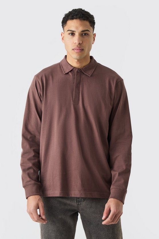 Rugby-Poloshirt mit Knopfleiste