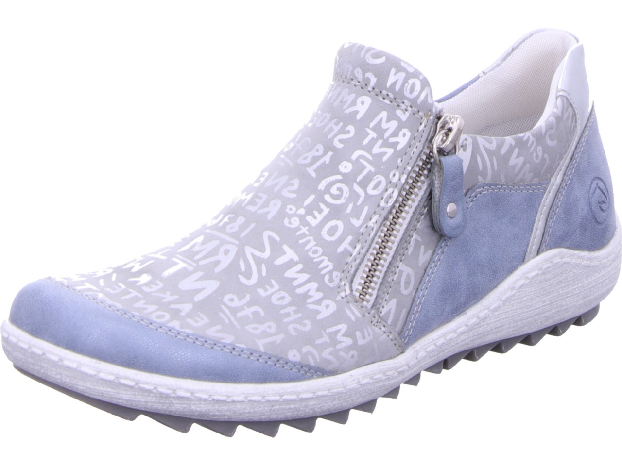 REMONTE Klassische Slipper blau bleu ciel silver