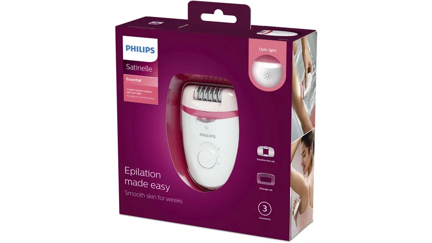 PHILIPS Epilierer Satinelle Essential Kompakter BRE255/00