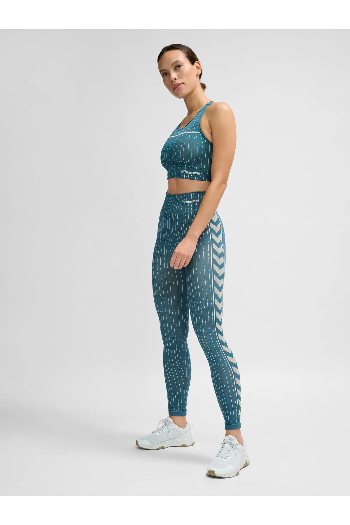 hummel  Sport-Leggings - Blau - Mittlerer Bund
