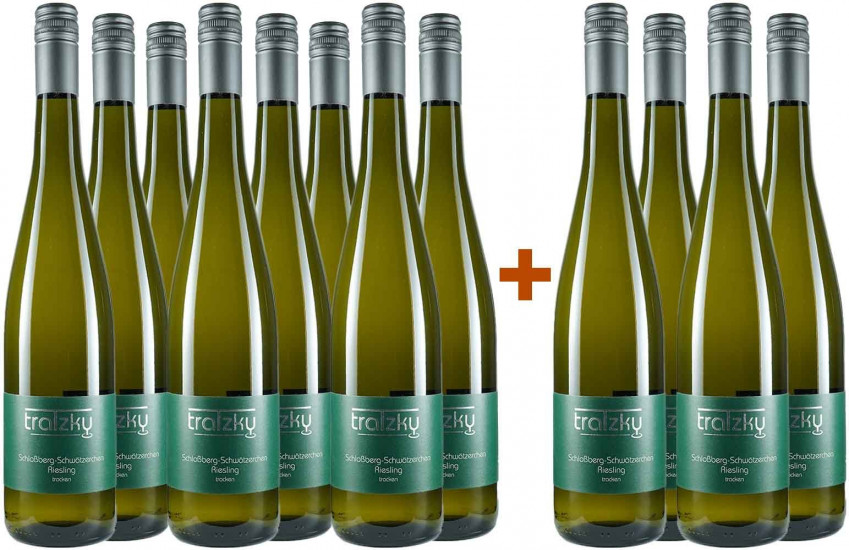 8+4 Paket Schloßberg-Schwätzerchen Riesling trocken - Weingut Tratzky