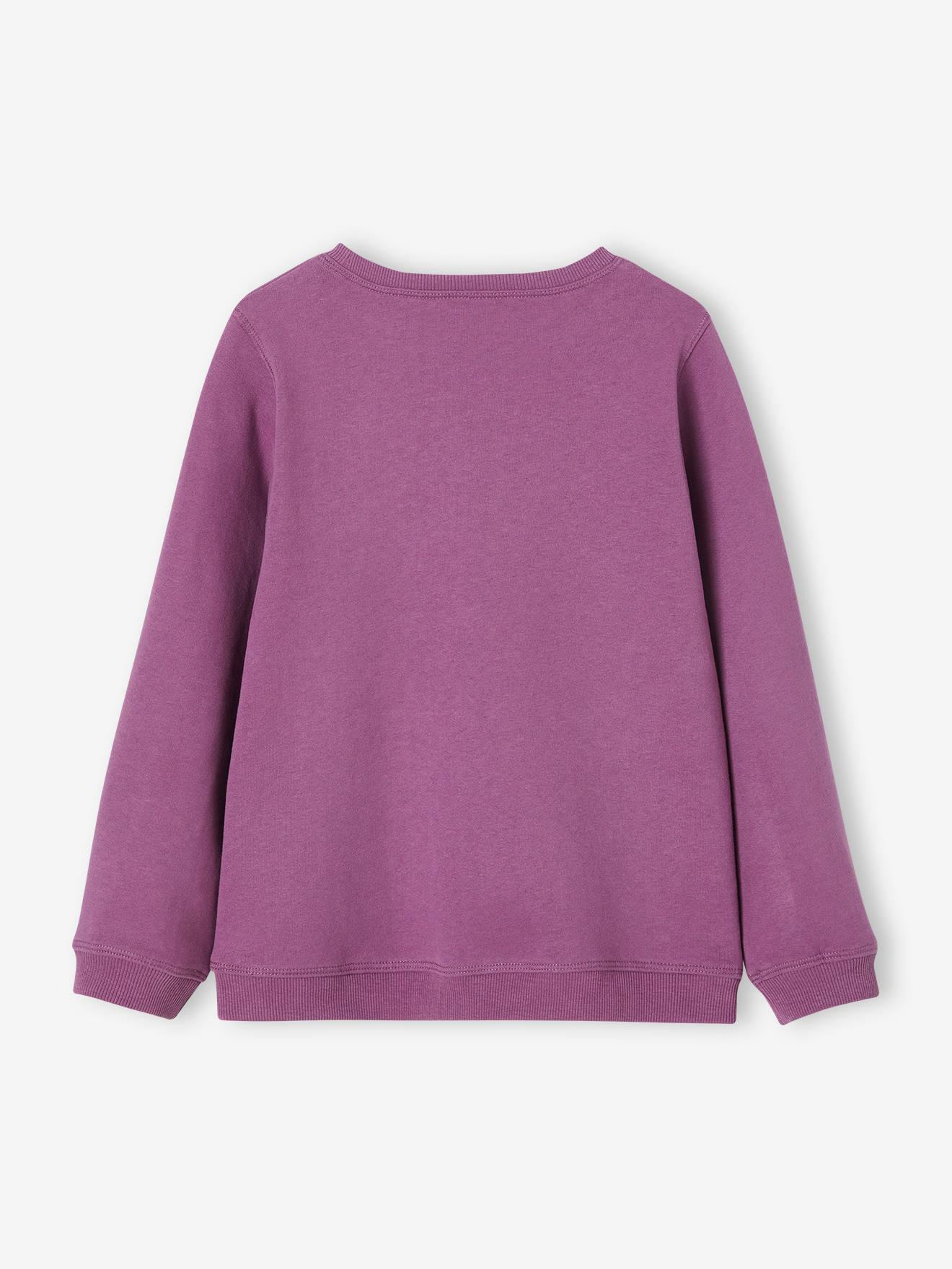 Sweat Basics motifs détails irisés fille prune