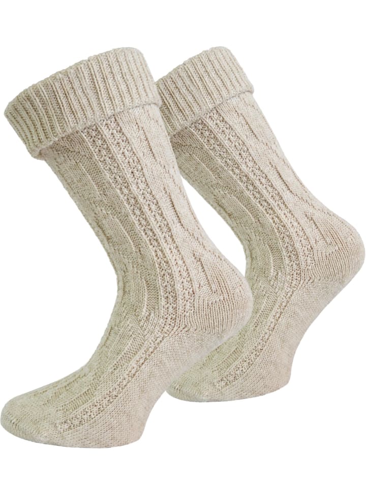 normani Trachtensocken mit Leinen in Naturmelange günstig kaufen