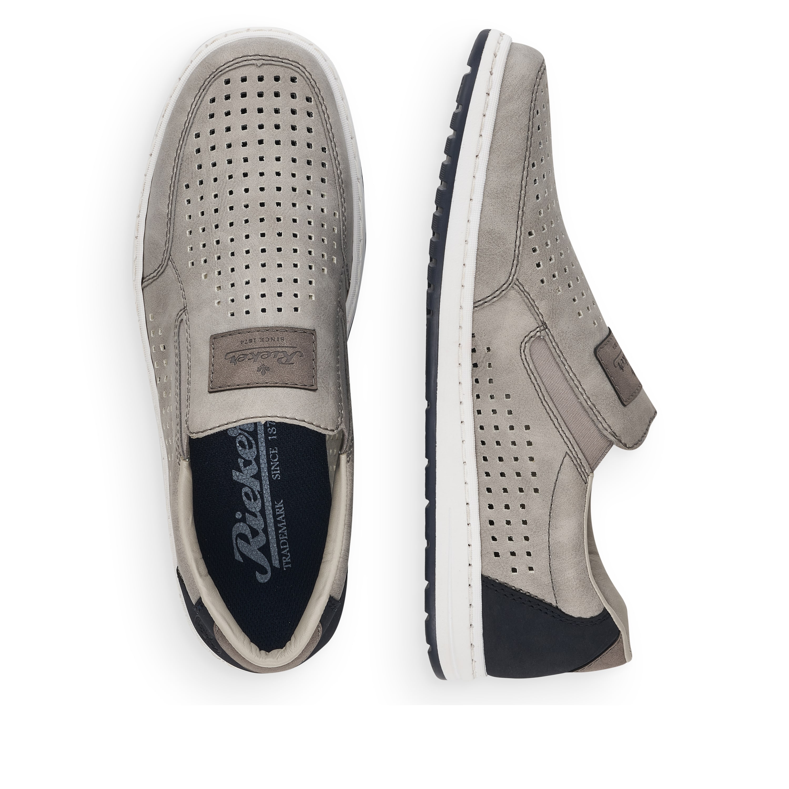Rieker Herren Slipper mondgrau