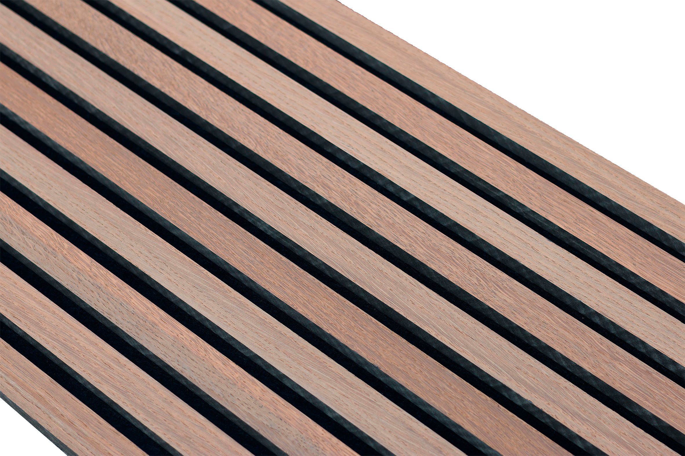 Vereg Schallschutzpaneel Echt Holzfurnier in 3D Optik, BxL: 40x120 cm, (1-tlg) echt Holzfurnier, stilvolle Wanddekoration