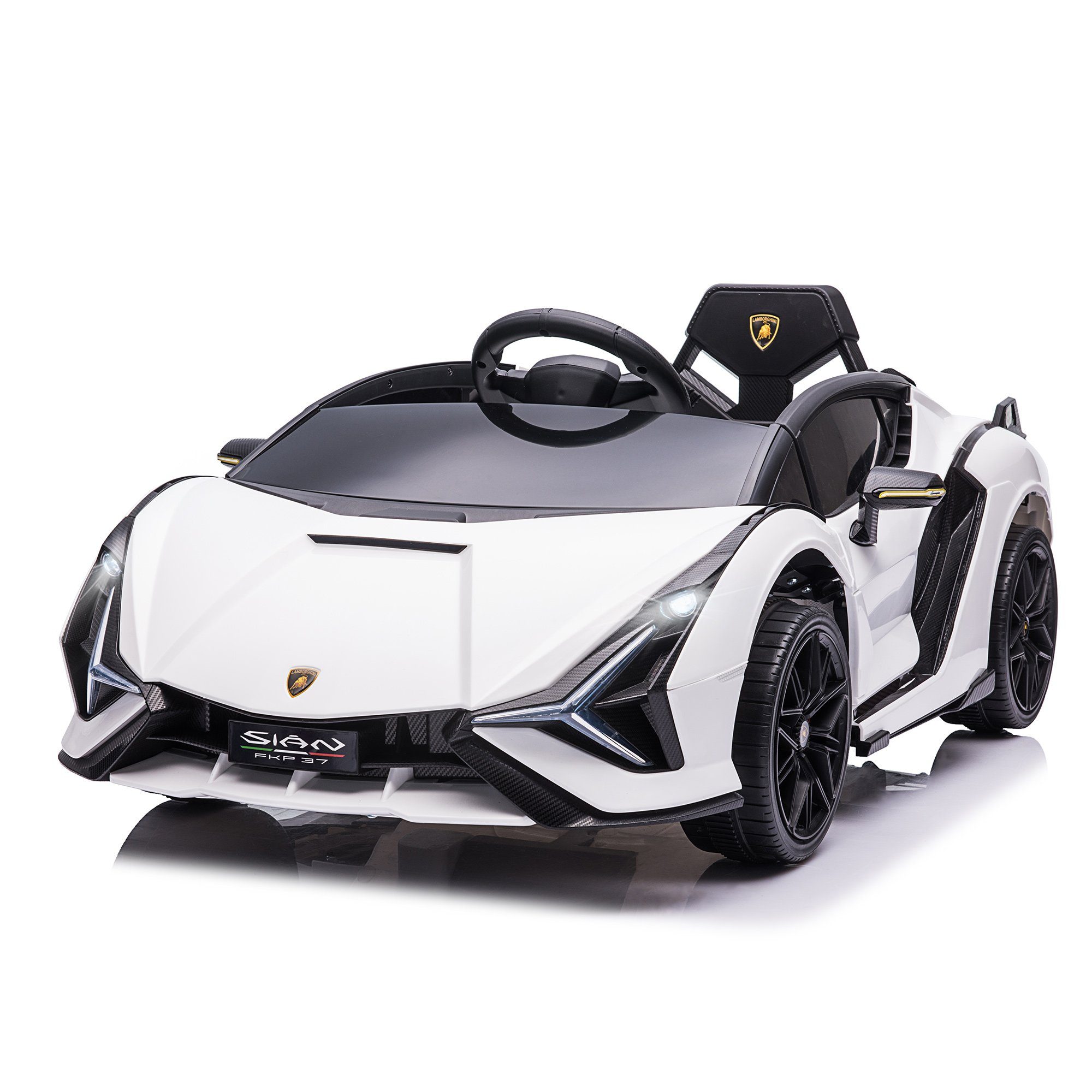 HOMCOM electric children's car children's vehicle extra wide tires music (MP3/USB) light PP metal, load capacity 25 kg, (1 piece), 108L x 62W x 40H cm