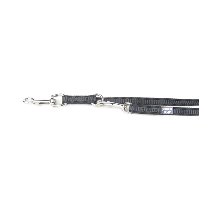 JULIUS-K9 Hundeleinen JULIUS-K9 Führleine verstärkt 14mm schwarz/ grau