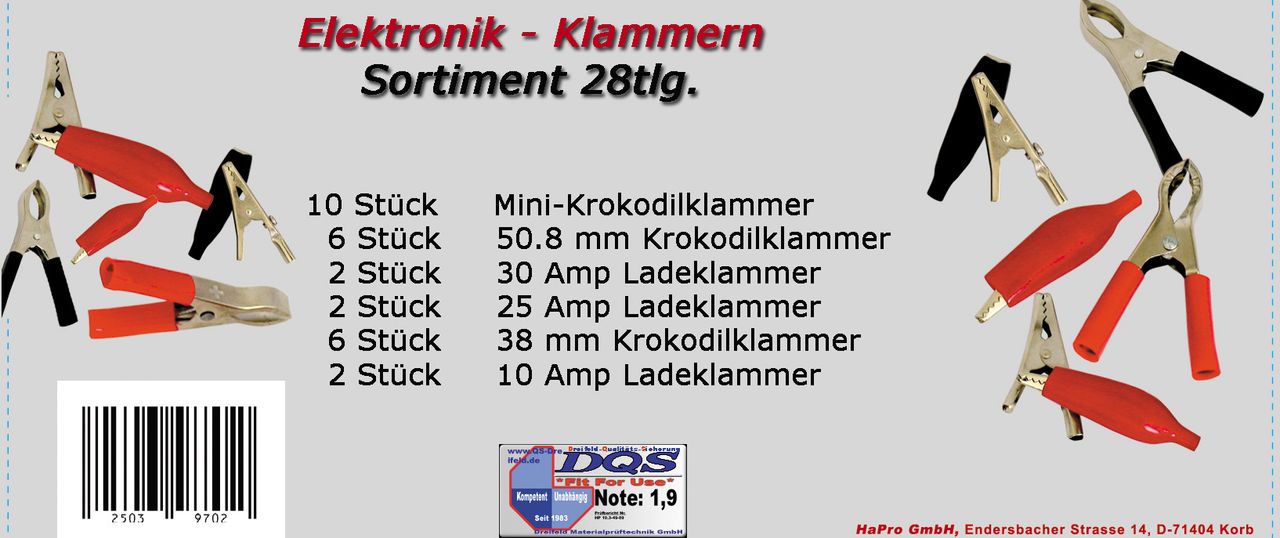 Kraft Werkzeuge Elektronik Klammer Set 28tlg.