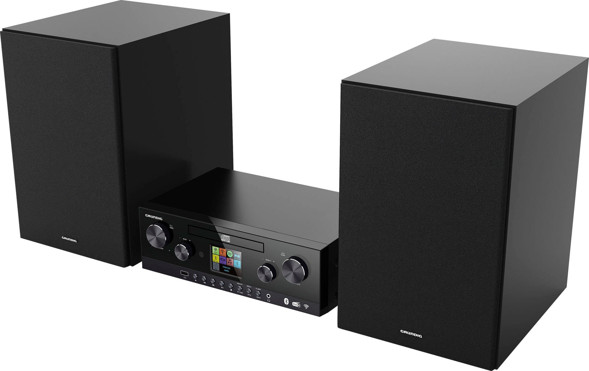 Grundig CMS 5000 BT DAB+ WEB Microanlage (Digitalradio (DAB), Internetradio, 100 W)