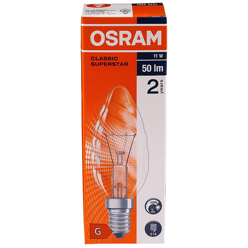 Osram Lyspære 11W E14 Classic BW, Mignon Osram