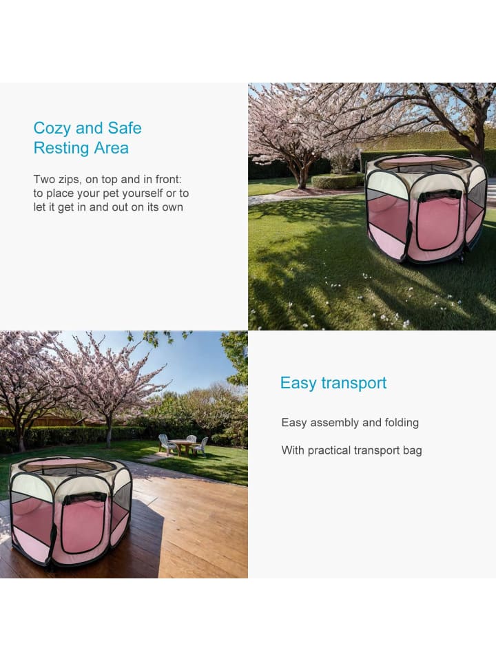 Intirilife Laufstall für Haustiere 77 x 58 cm in Pink günstig kaufen onesize