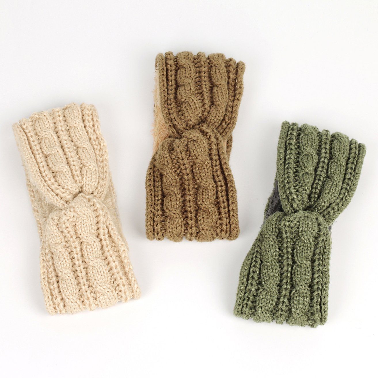 HOHEA H Haarband Winter-Stirnbänder für Damen, rosa Stirnbänder, verschiedene Farben, 1-tlg., Thermo-Strickohr-Stirnband, Sport-Stirnband, Gestricktes Stirnband mit Plüschfutter für den Herbst, Sport-Stirnband