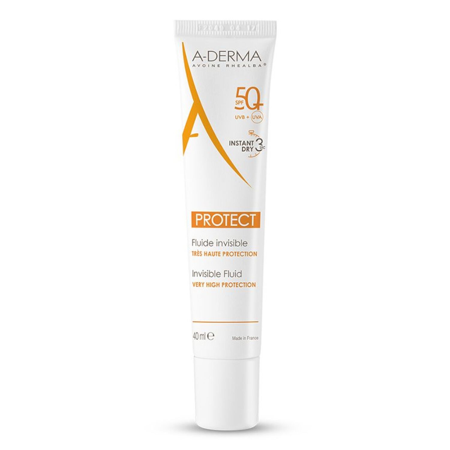a-derma Protect SPF50+ Protection Solaire Fluide Invisible 40 ml