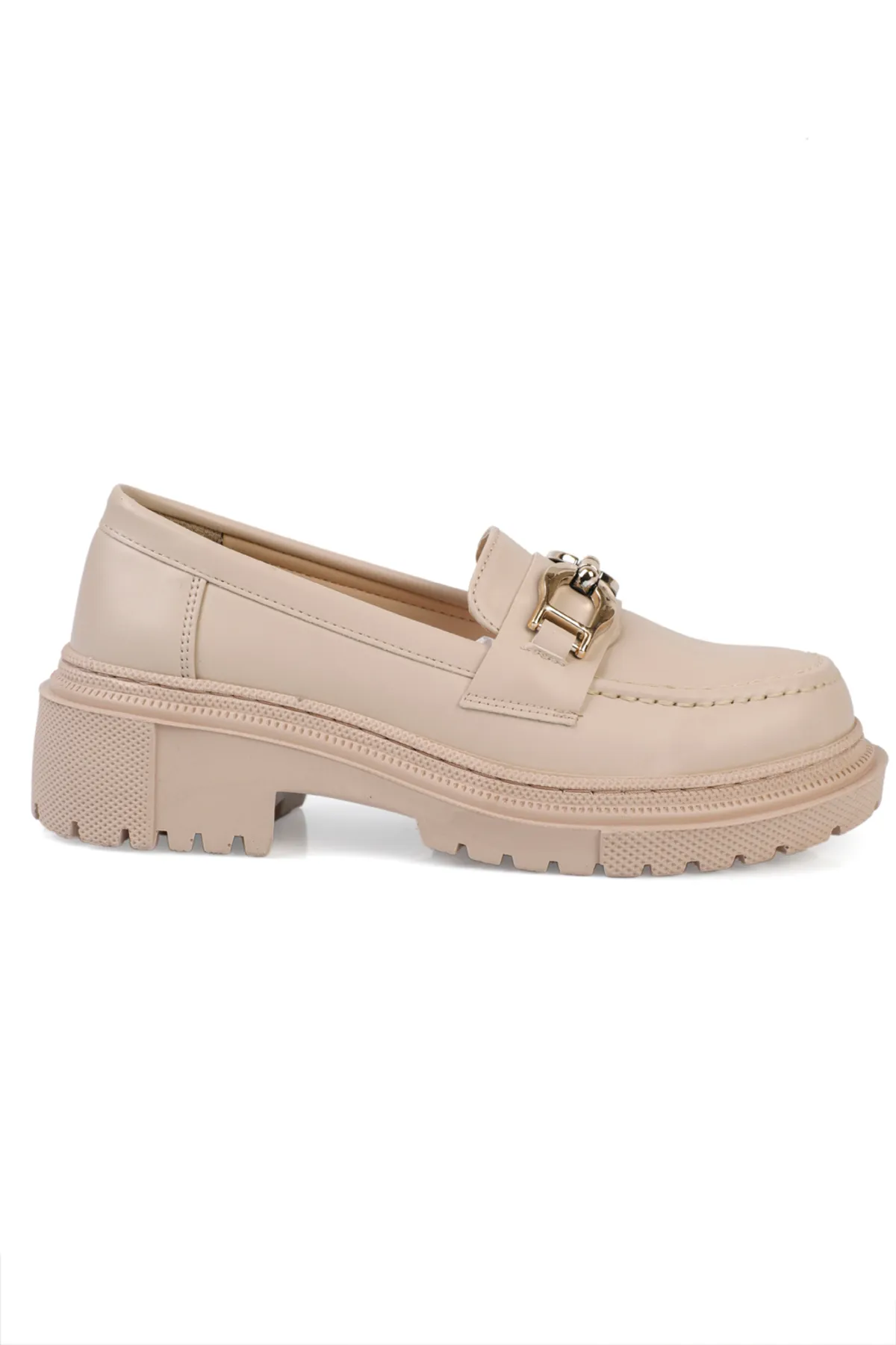 Capone Outfitters  Loafer - Beige - Blockabsatz
