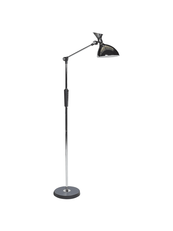 Beliani Stehleuchten ANDROMEDA in Silber/Schwarz - (W) 52 x (H) 169 x (L) 26 cm günstig kaufen onesize