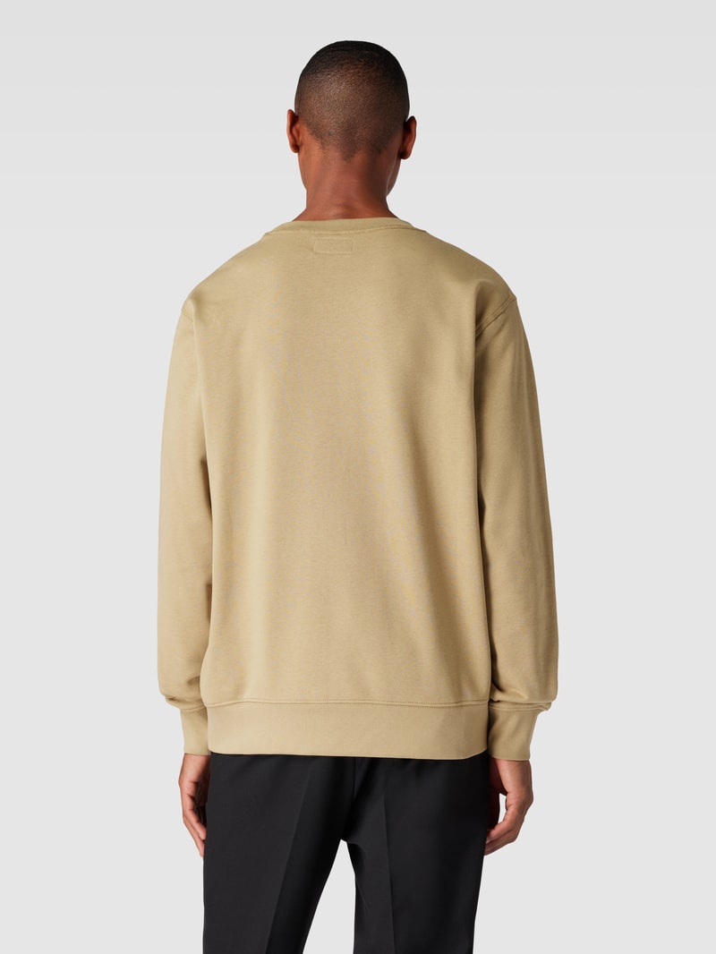 Sweatshirt mit Label-Print in beige