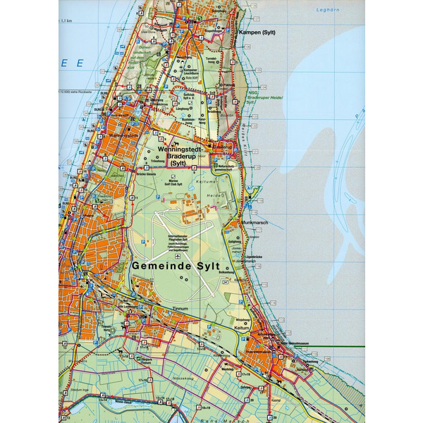 Rad- und Wanderkarte Sylt 1: 30 000 - Wanderkarte