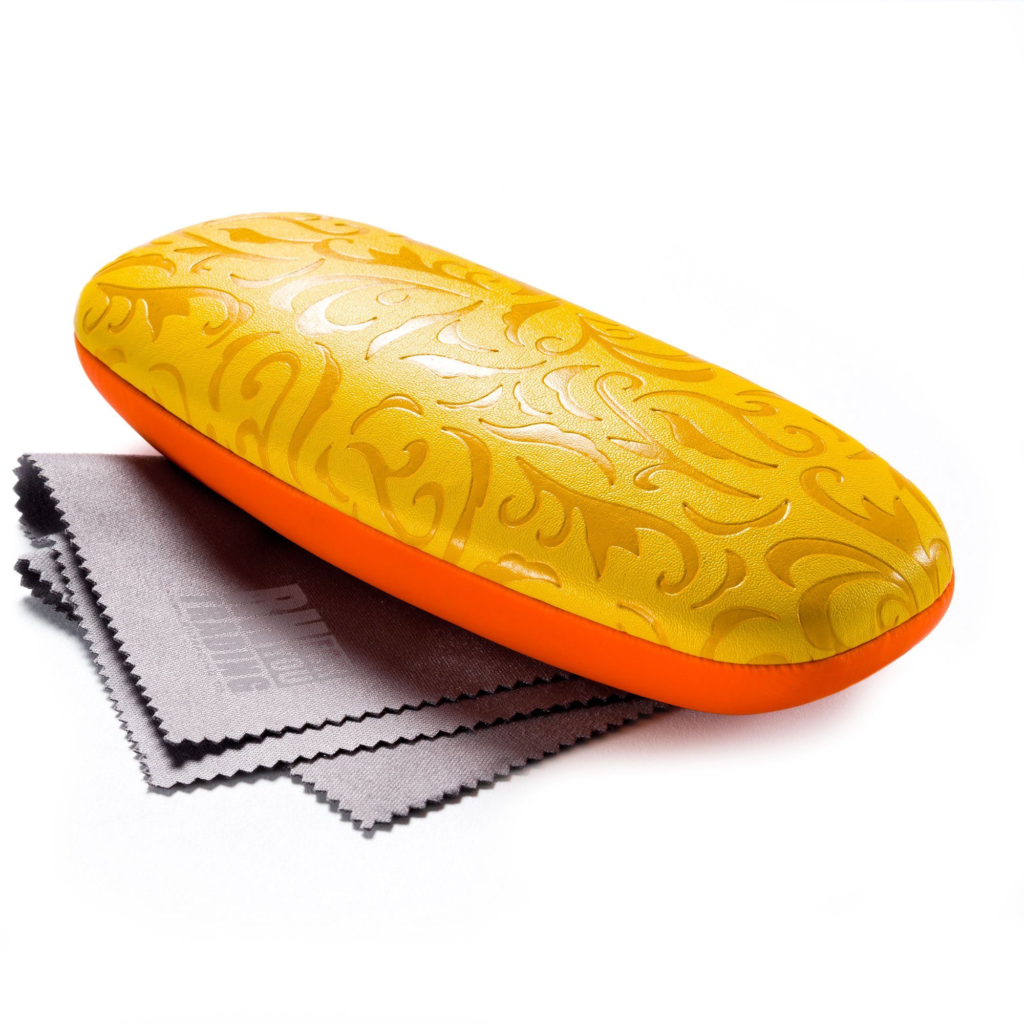 FEFI Brillenetui Hardcase mit geprägten Ornamenten, inklusive Mikrofasertuch