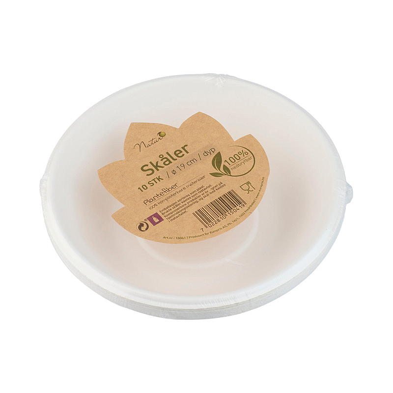 Natur Engangsskål 10-pk 19 cm