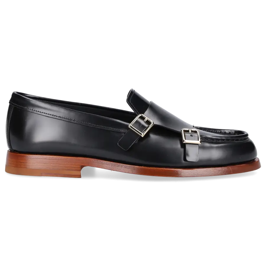 Santoni - Monk Schuhe 70581 Kalbsleder - schwarz