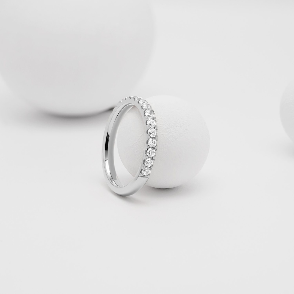 FAVS Bague pour femme Acier inoxydable argent Bague