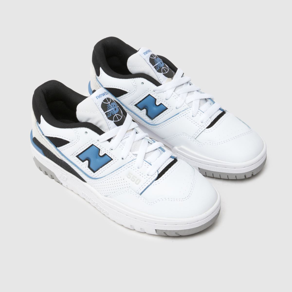 New Balance vita & blå 550 Pojkar Ungdomsskor