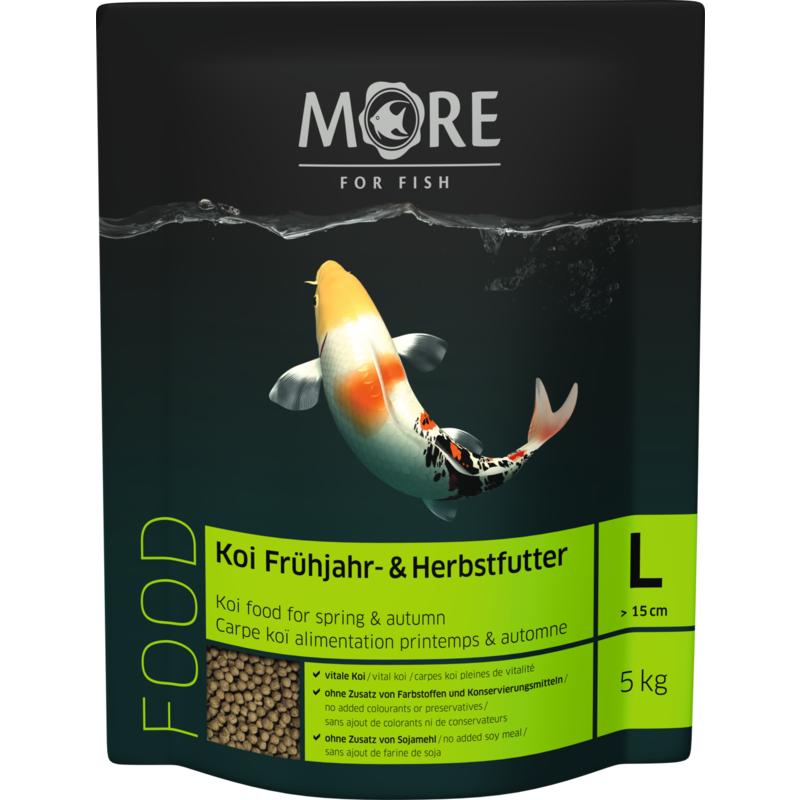 MORE Hauptfutter MORE FOR FISH Koi Frühjahr-/Herbstfutter 6mm 5 kg