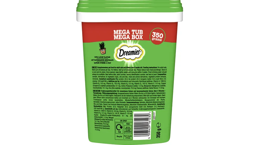 DREAMIES™ Katzenleckerli mit Minze Geschmack Mega Box 350 g