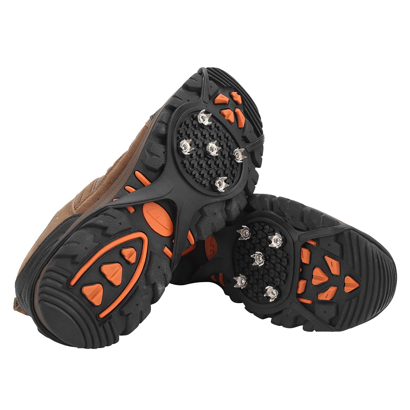 YYV Steigeisen Winter Traktion Stollen Klettern Steigeisen AntiSlips Schuhe Spikes, 1Paar Schneeschuh-Spikes 5 Zähne Steigeisen Bergsteigen