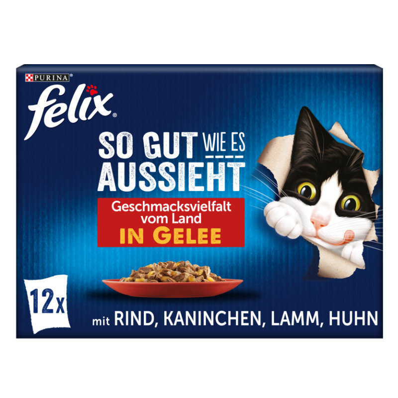 Felix Nassfutter Felix So gut wie es aussieht 12x85g Geschmacksvielfalt vom Land