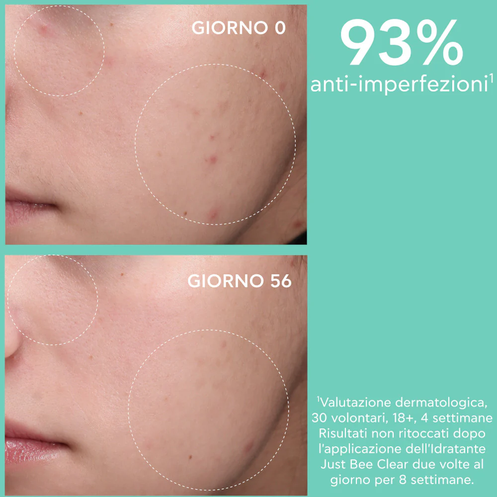Just Bee Clear matējošais mitrinošais krēms - 24 stundu līdzeklis pret plankumiem