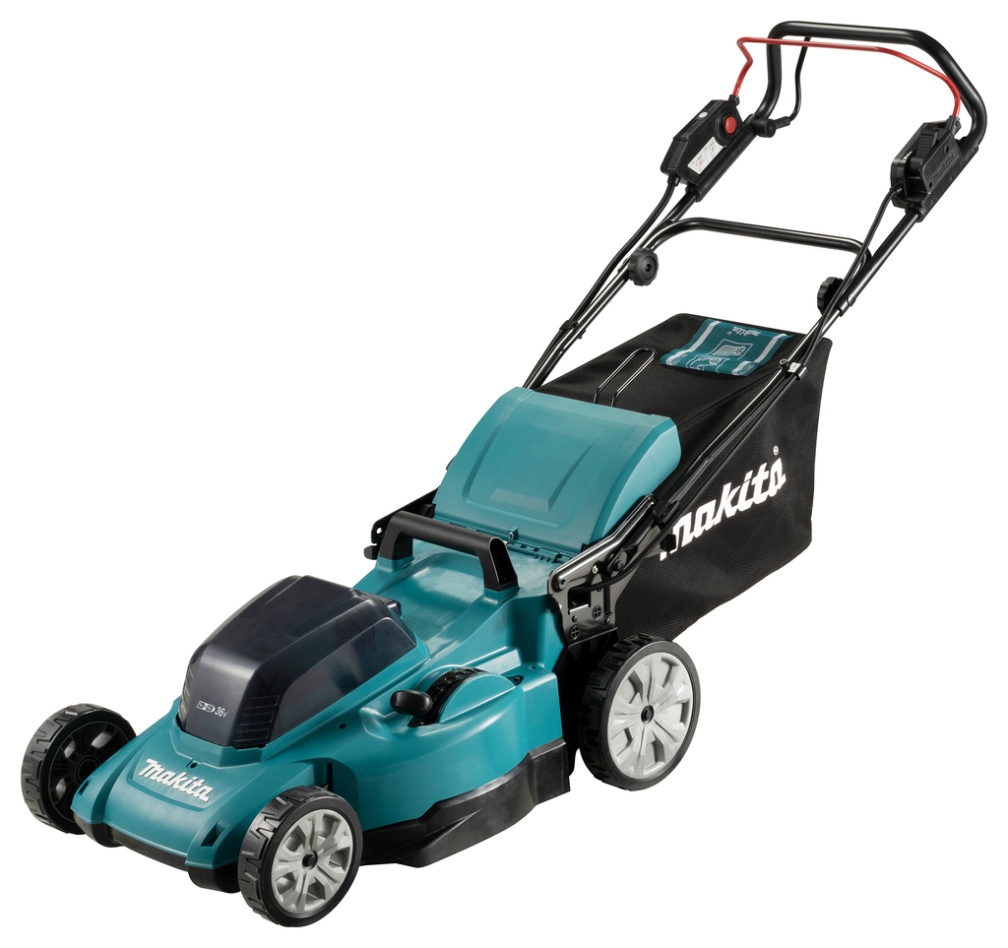 Makita DLM481PT2 Akku Plæneklipper Drevet 48 cm 2 x 18 Volt 5,0 Ah Li-Ion