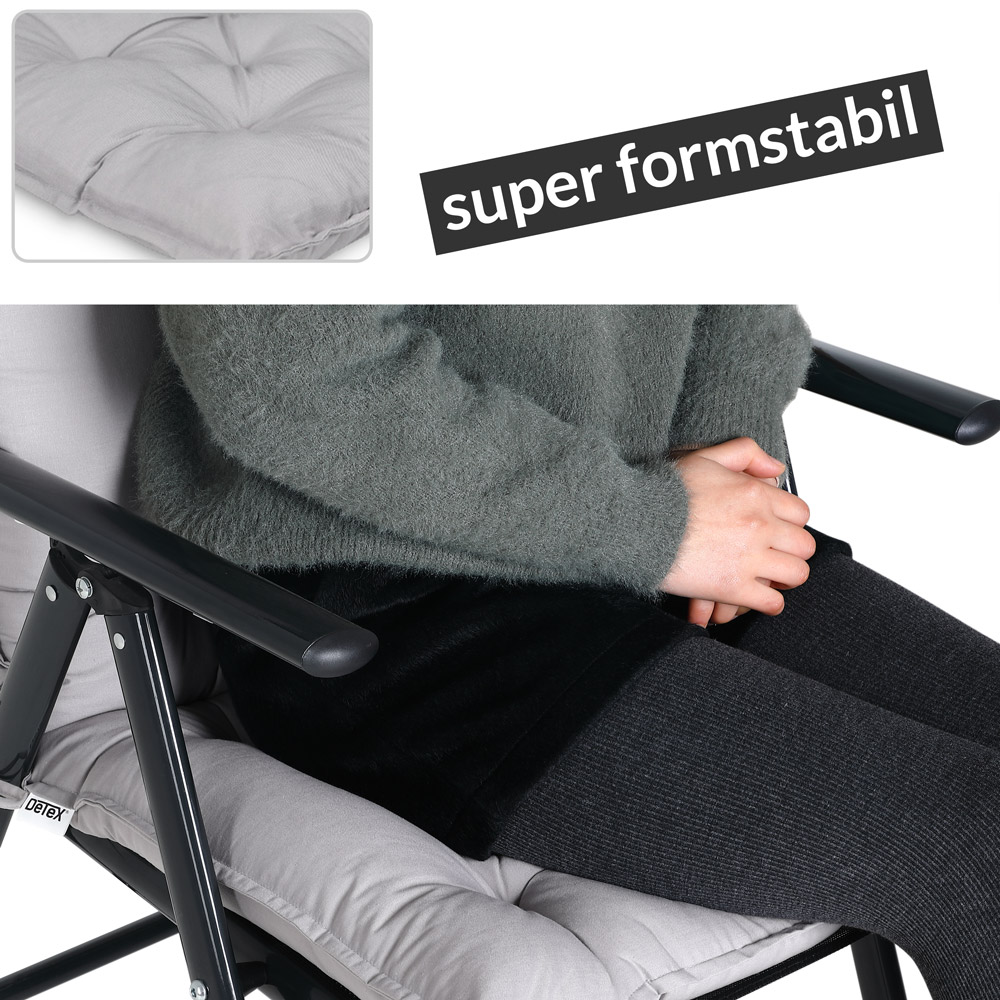 Casaria Detex® Sitzauflagen 2er-Set Grau 116x57x7cm