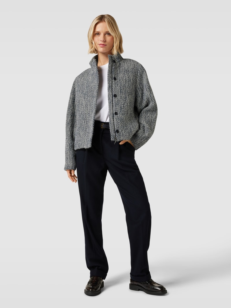 Jacke mit Streifenmuster in ecru