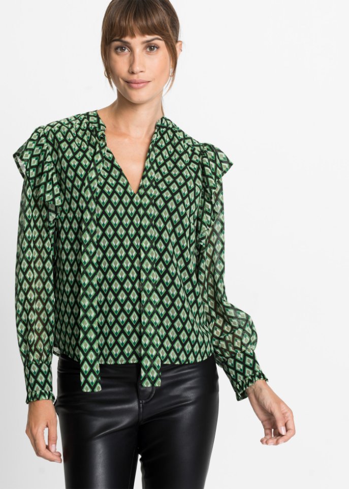 Bluse mit Volants